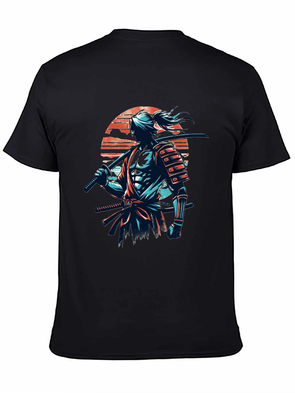 Samurai Graphic Tee - Stylish Black T-Shirt
