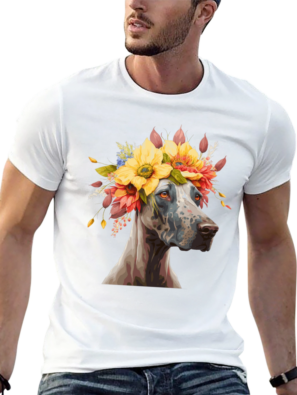 Dog with Flower Crown T-Shirt
