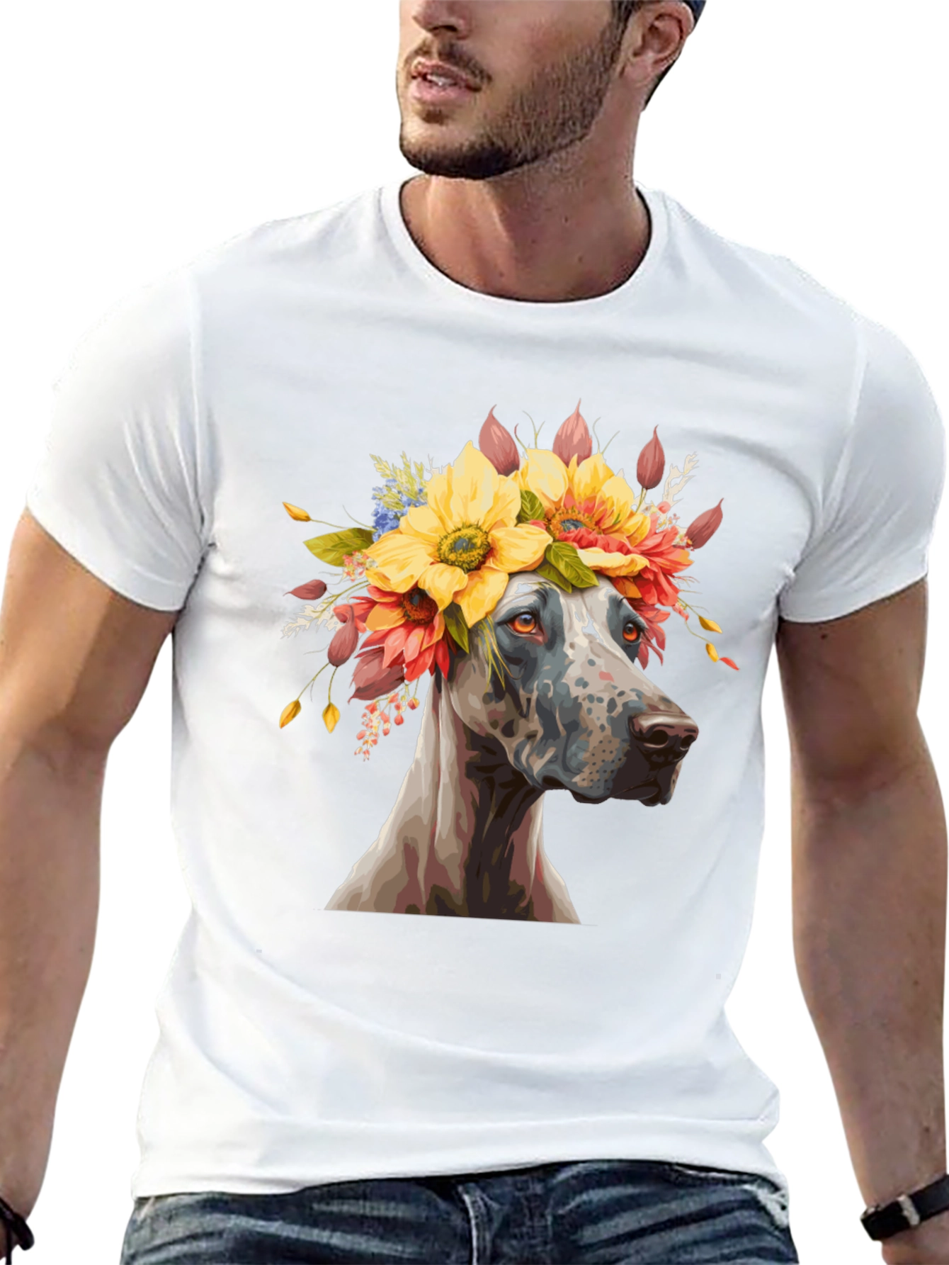 Dog with Flower Crown T-Shirt