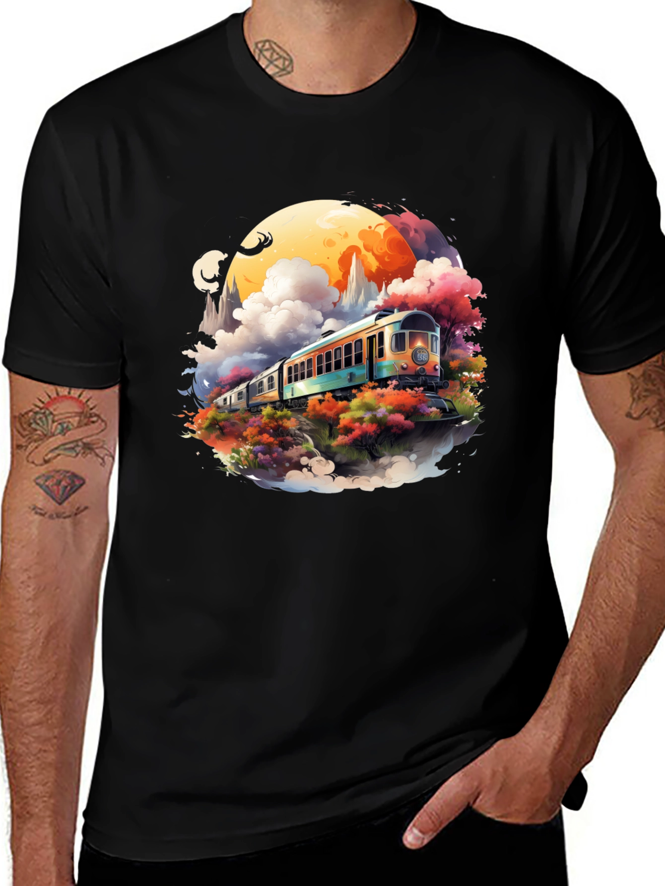 Scenic Train Ride Graphic Tee - Unique Design!
