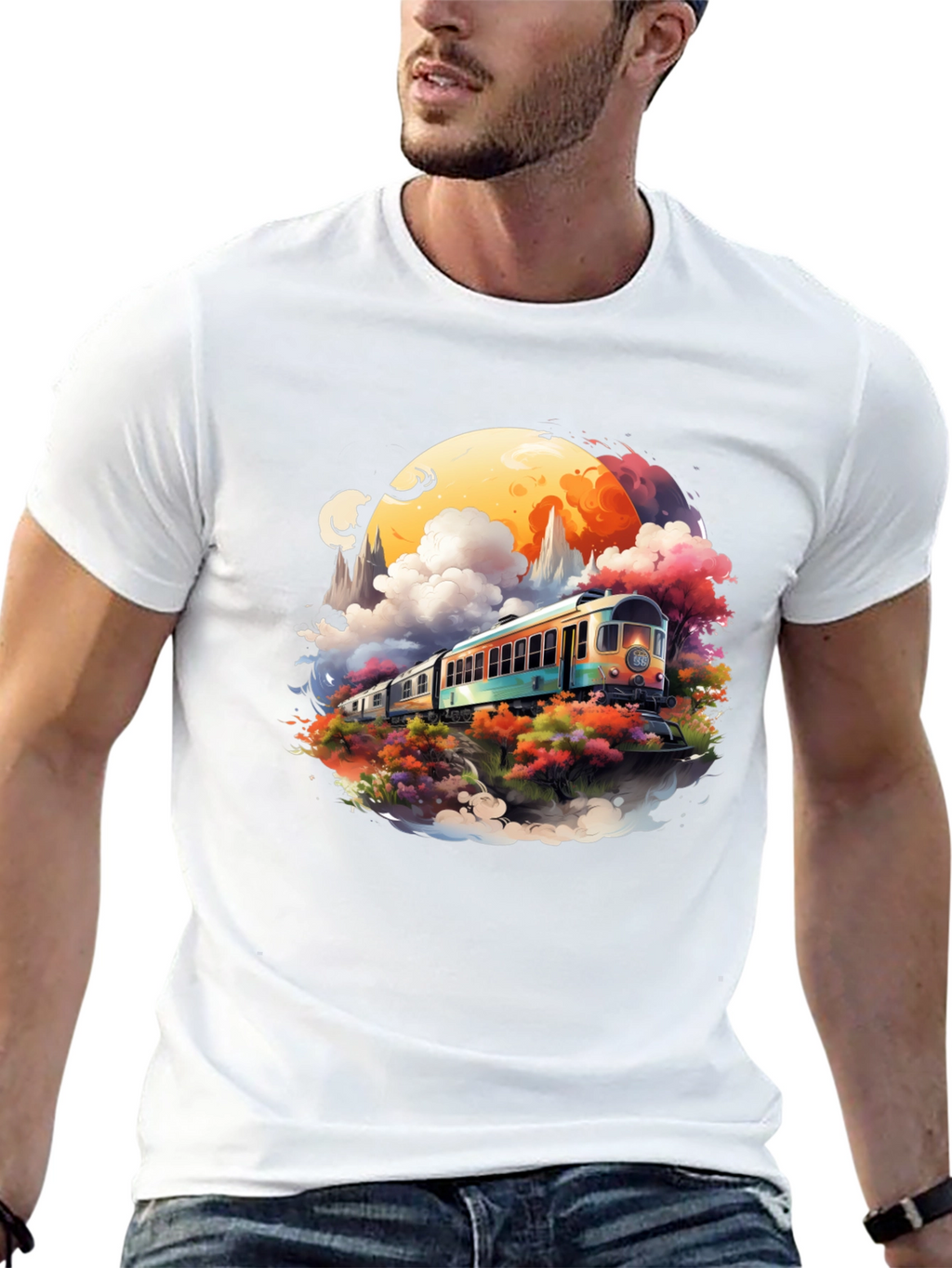 Scenic Train Ride Graphic Tee - Unique Design!