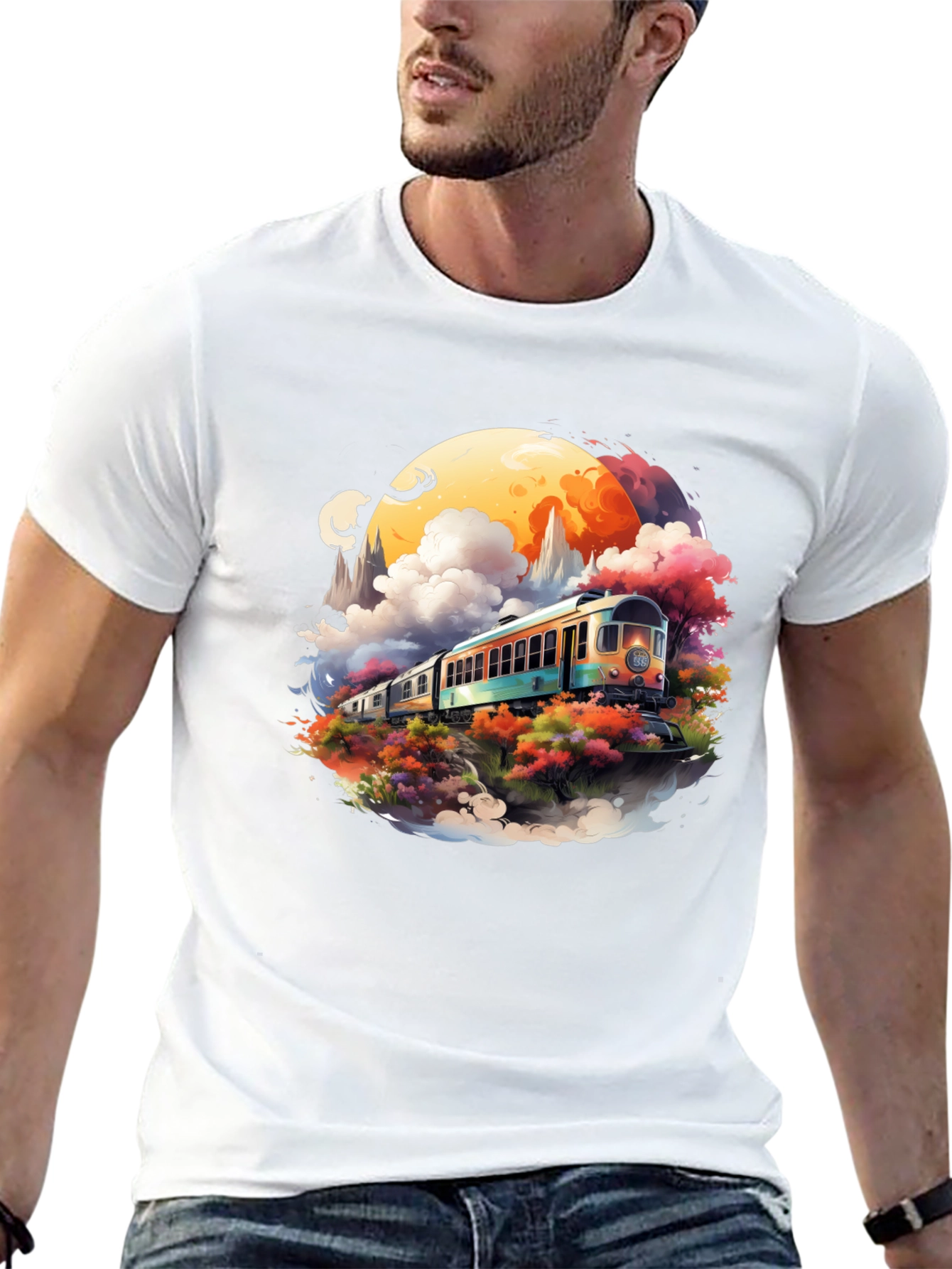 Scenic Train Ride Graphic Tee - Unique Design!