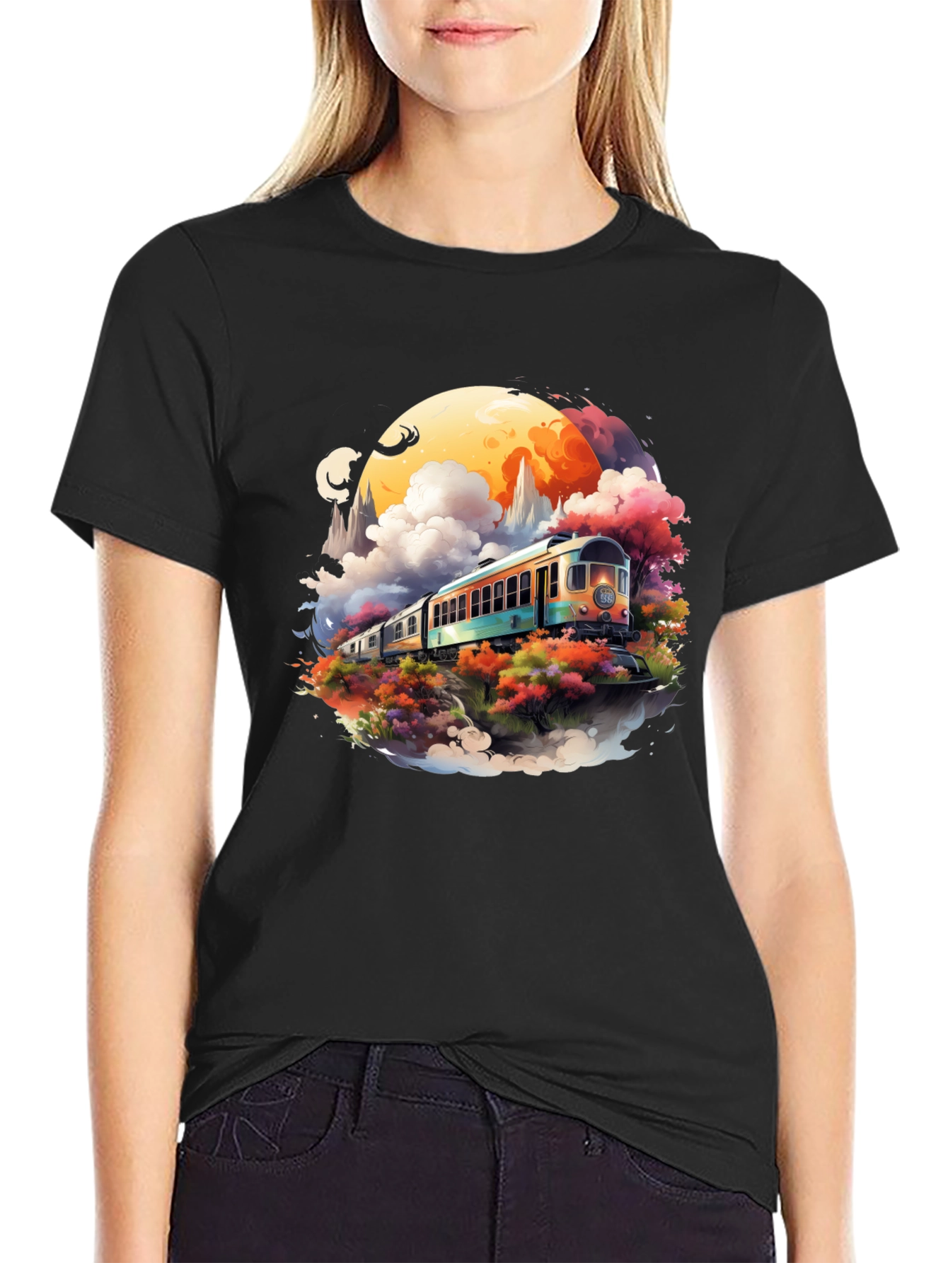 Scenic Train Ride Graphic Tee - Unique Design!