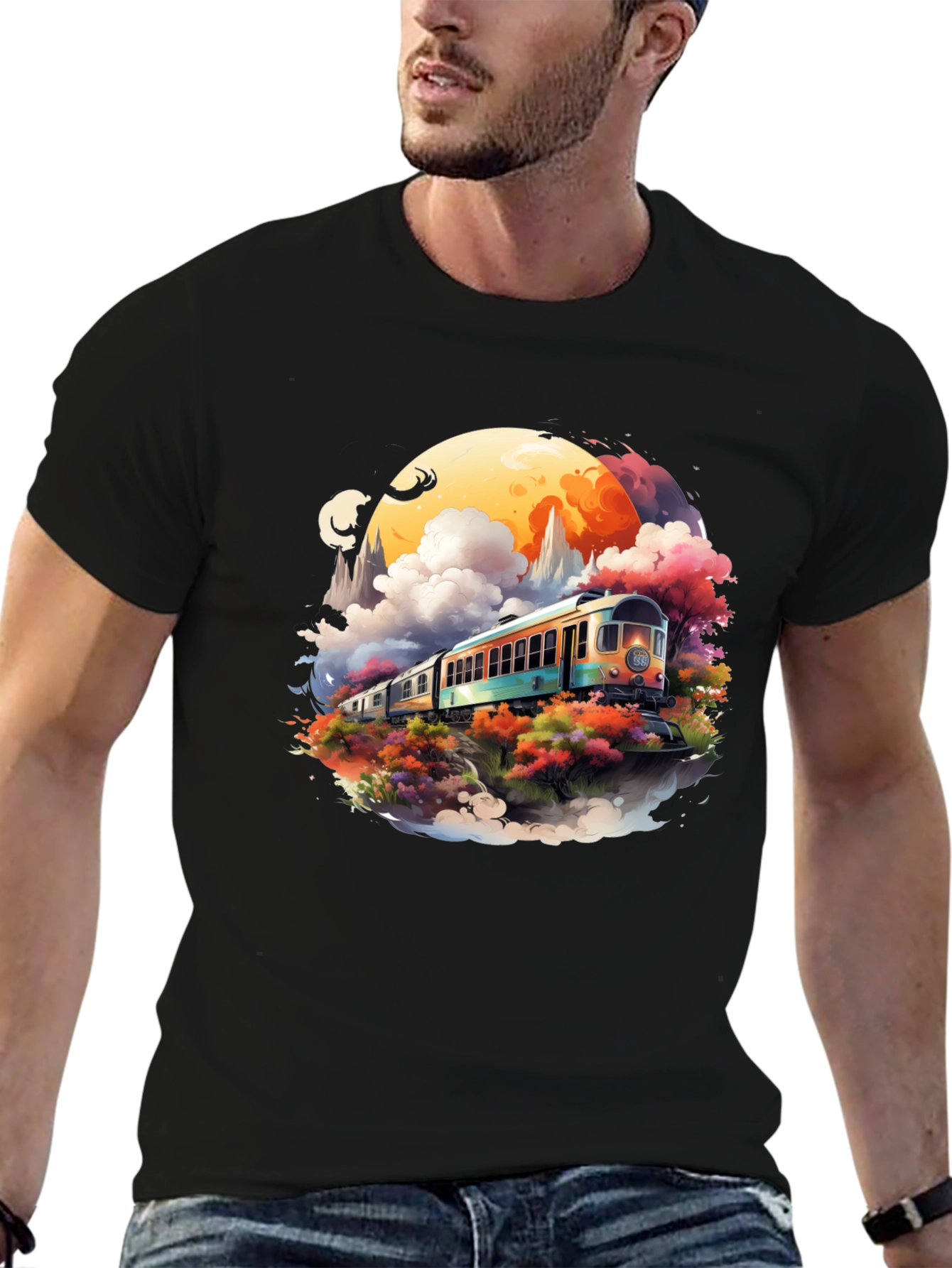 Scenic Train Ride Graphic Tee - Unique Design!