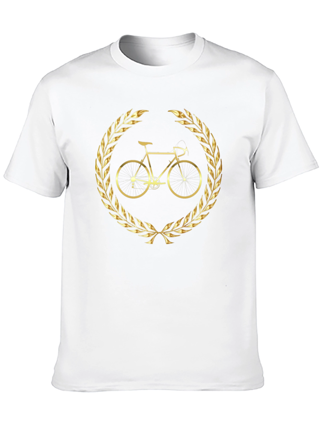 Golden Bike Laurel Black T-Shirt