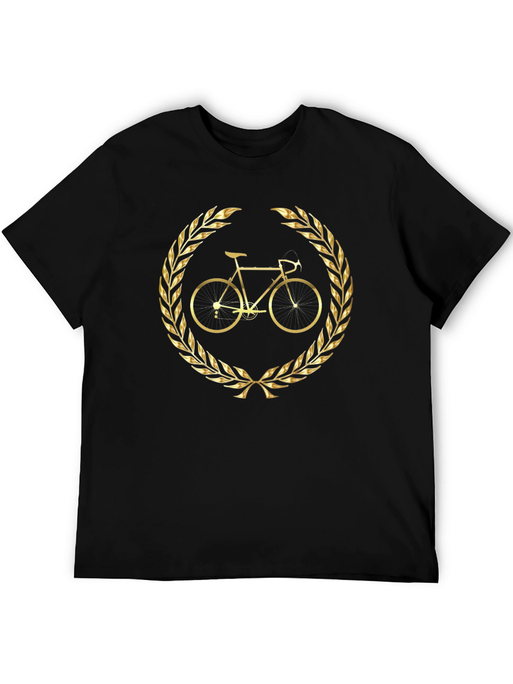 Golden Bike Laurel Black T-Shirt