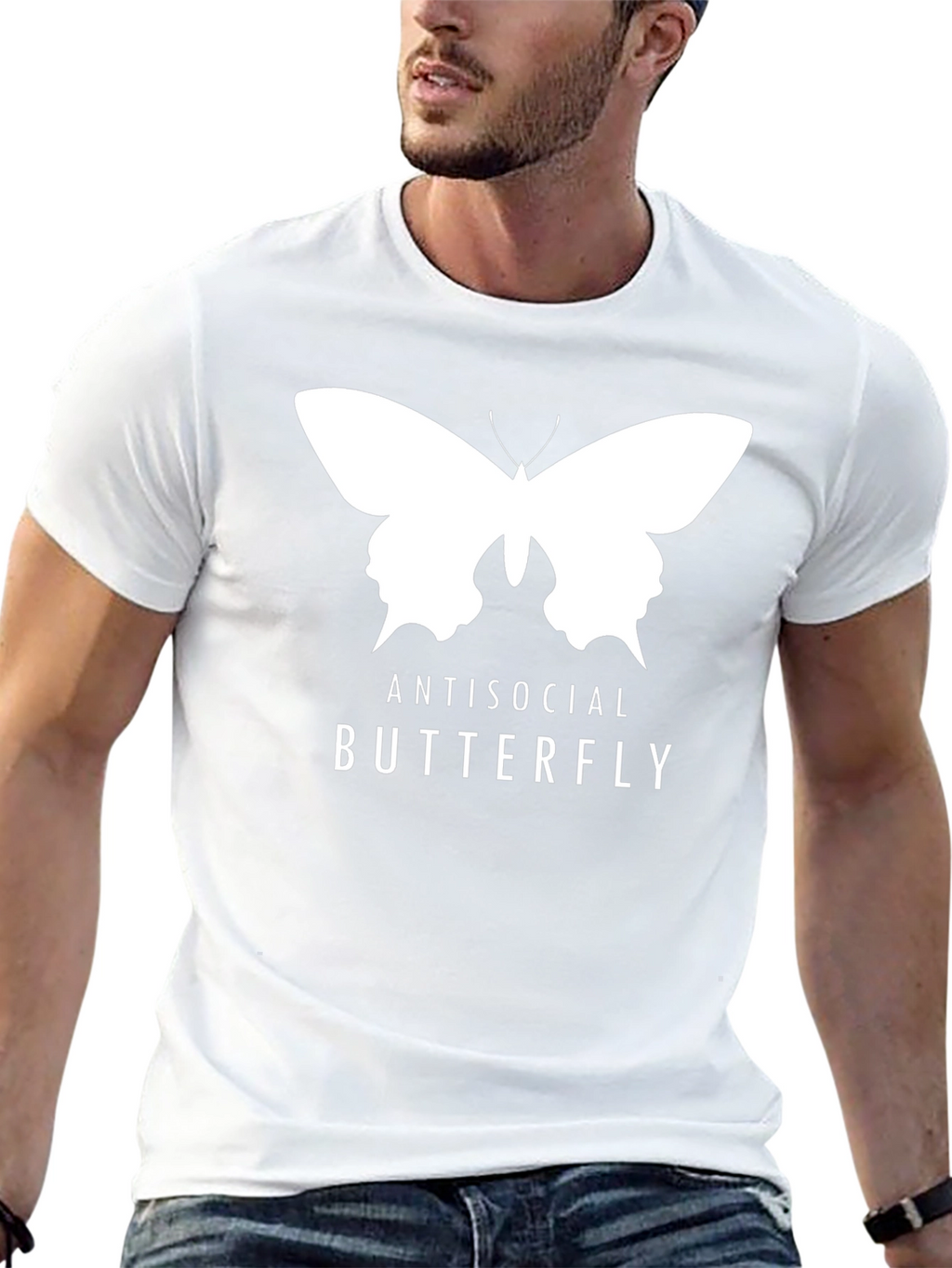 Antisocial Butterfly Graphic Tee - Black