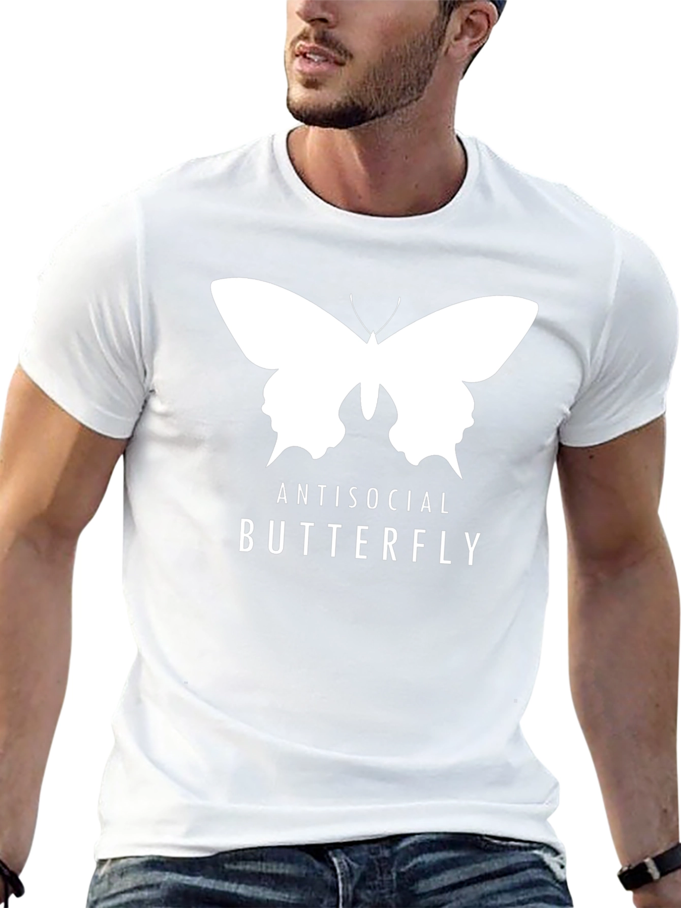 Antisocial Butterfly Graphic Tee - Black