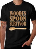 Wooden Spoon Survivor T-Shirt - Funny Graphic Tee