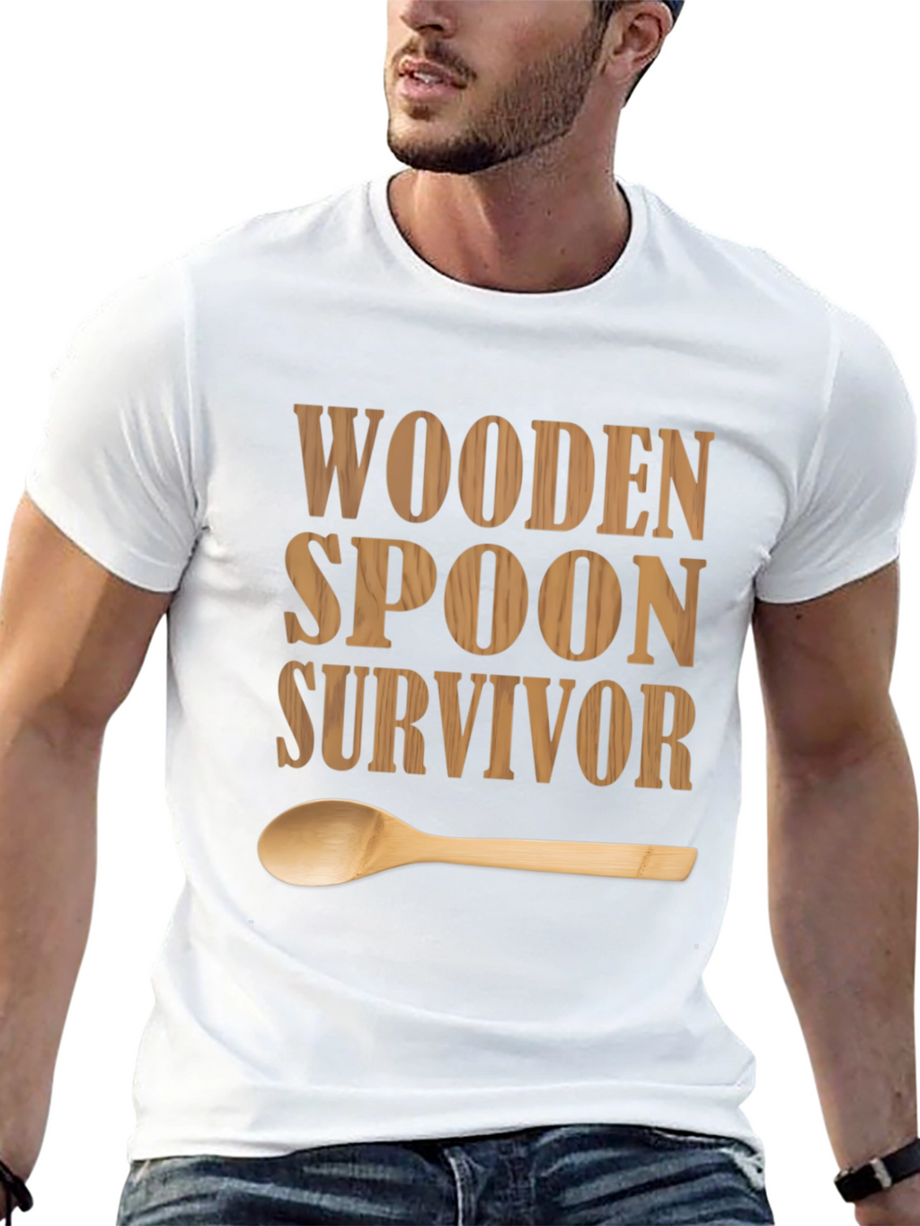 Wooden Spoon Survivor T-Shirt - Funny Graphic Tee