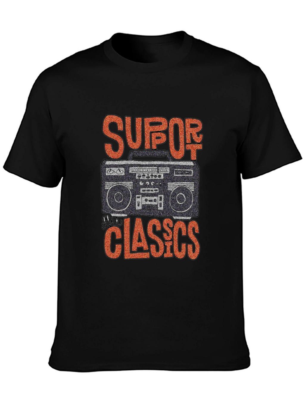 Retro Boombox Graphic T-Shirt - Classic Music Lover Tee
