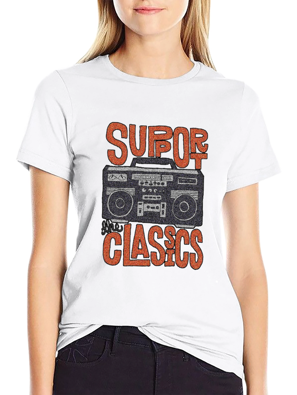Retro Boombox Graphic T-Shirt - Classic Music Lover Tee