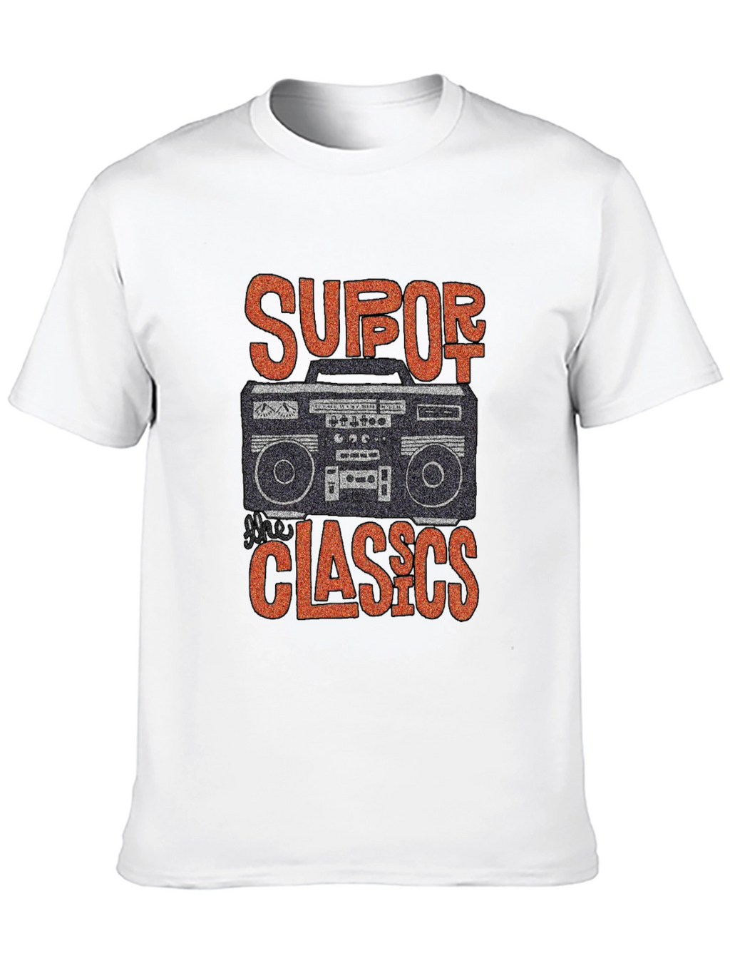 Retro Boombox Graphic T-Shirt - Classic Music Lover Tee