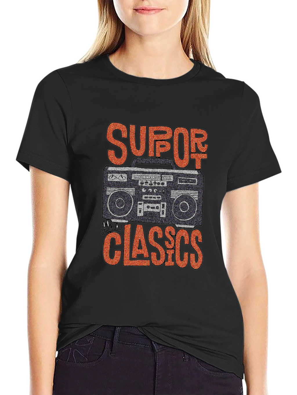 Retro Boombox Graphic T-Shirt - Classic Music Lover Tee
