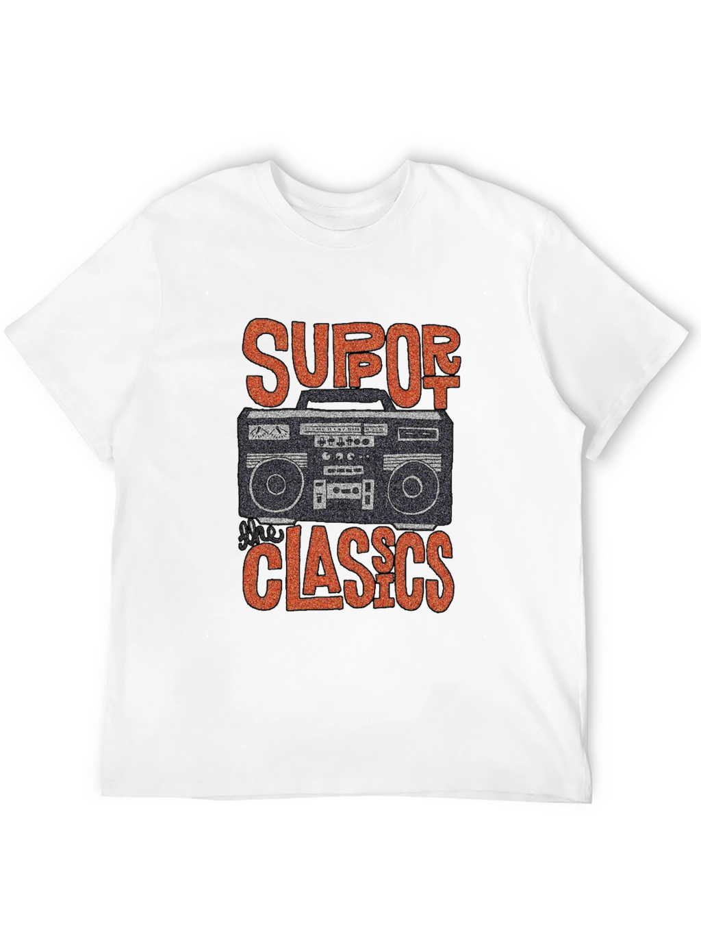 Retro Boombox Graphic T-Shirt - Classic Music Lover Tee