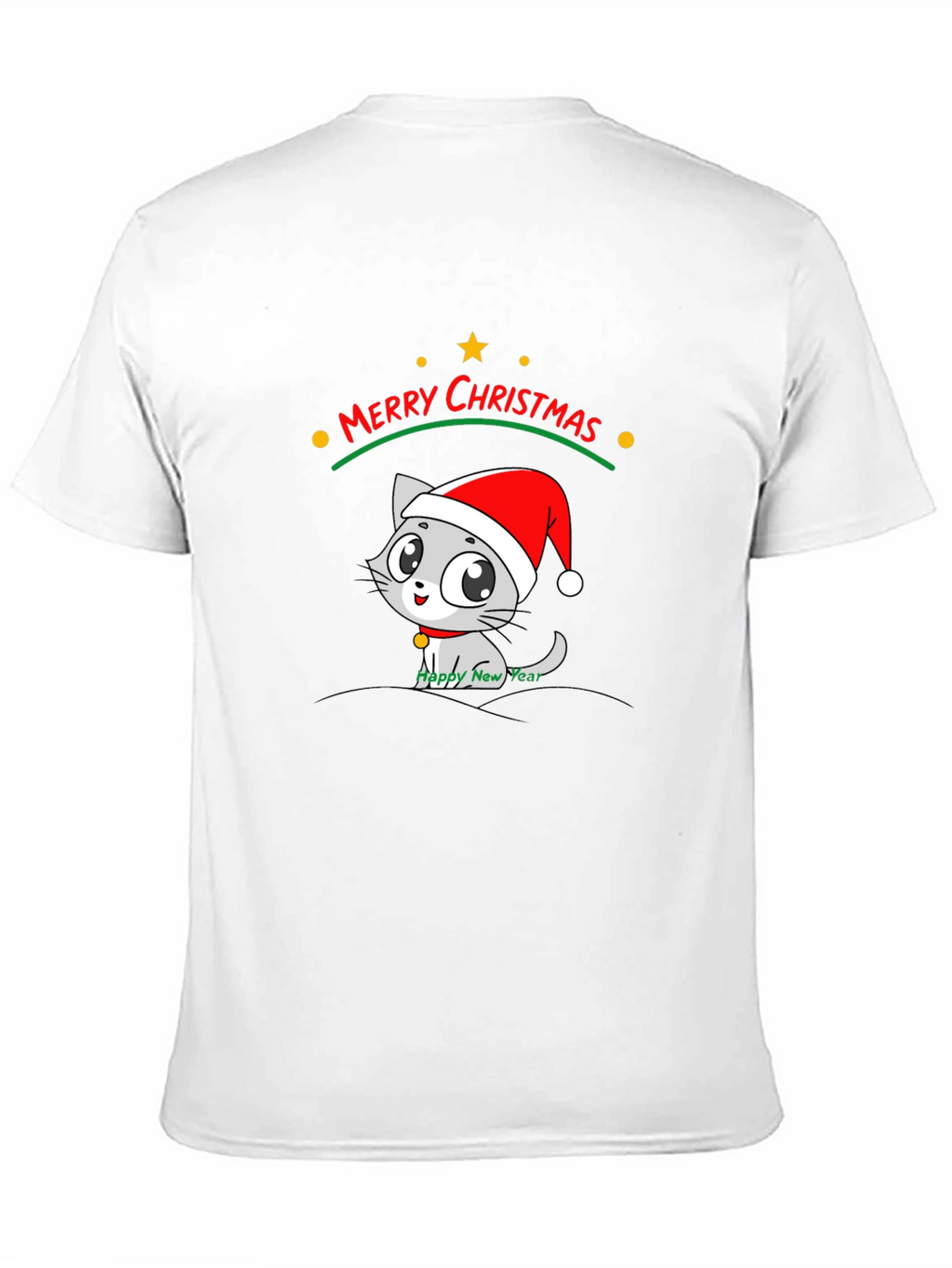 Merry Christmas Cat T-Shirt - Holiday Festive Tee