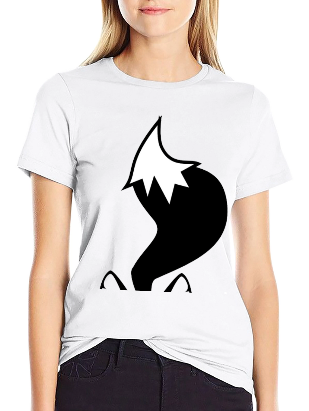 Fox Tail Graphic T-Shirt - Black
