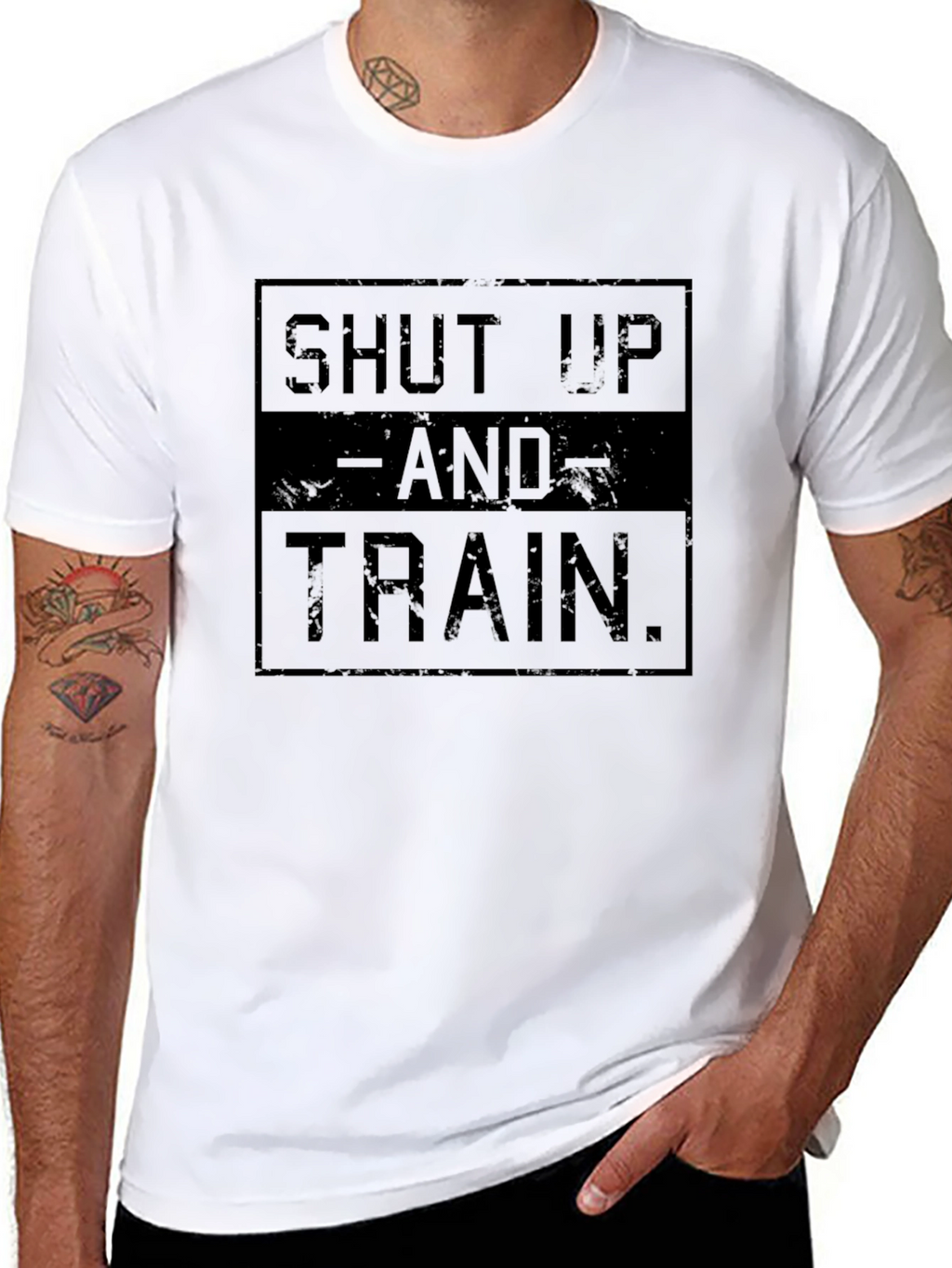 Shut Up and Train Black Graphic Tee