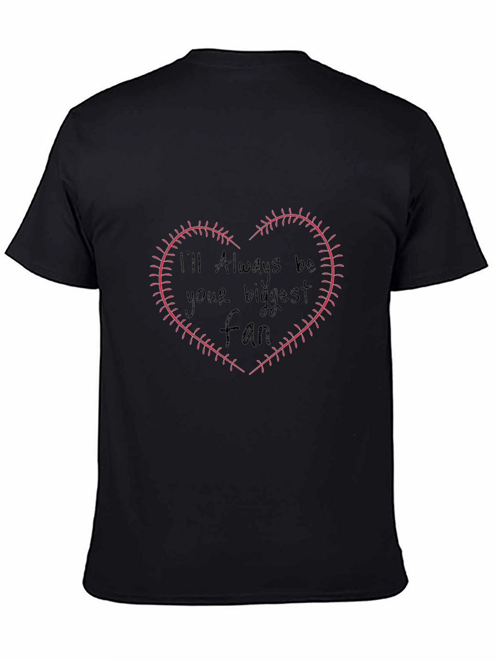 Baseball Fan Heart Stitch T-Shirt