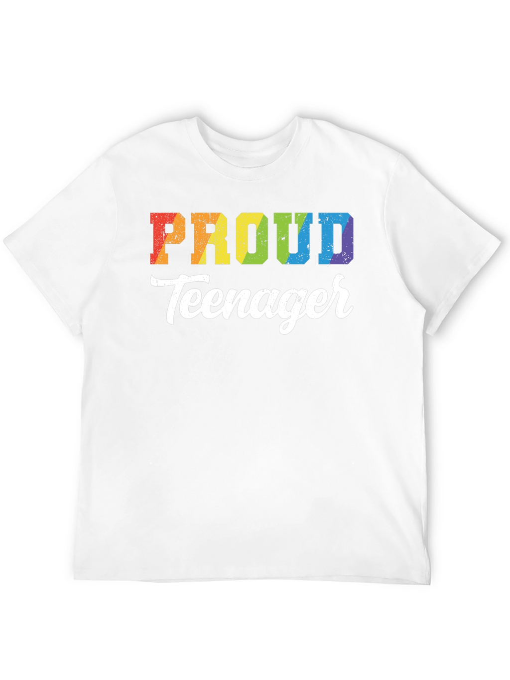 Proud Teenager Rainbow Graphic T-Shirt