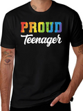 Proud Teenager Rainbow Graphic T-Shirt
