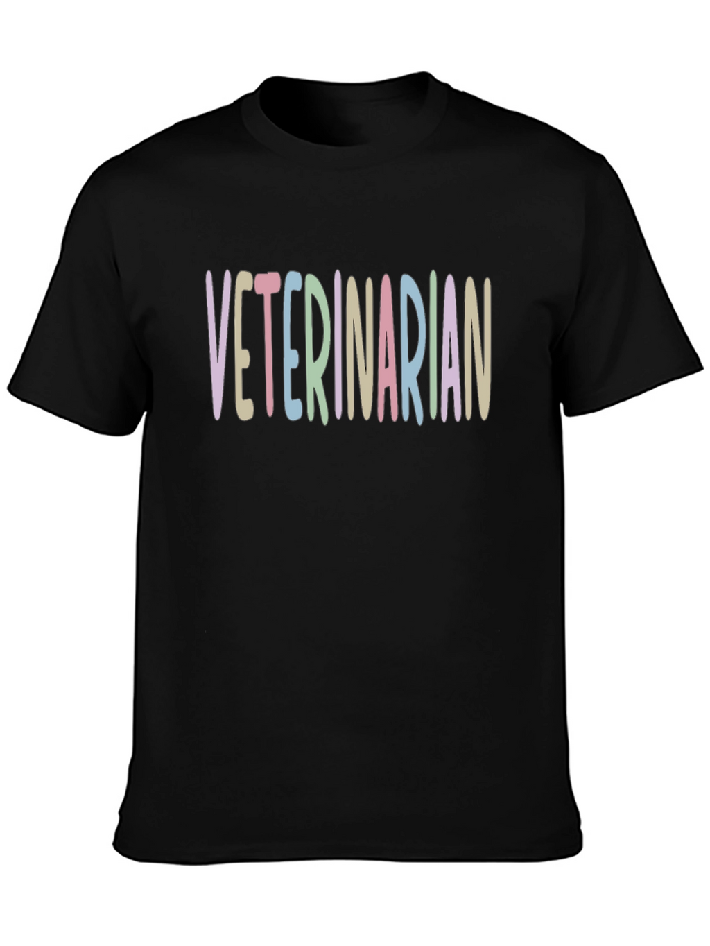 Veterinarian T-Shirt - Pastel Word Design
