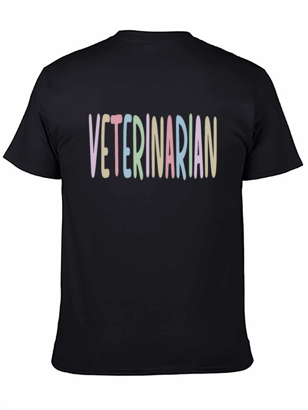 Veterinarian T-Shirt - Pastel Word Design