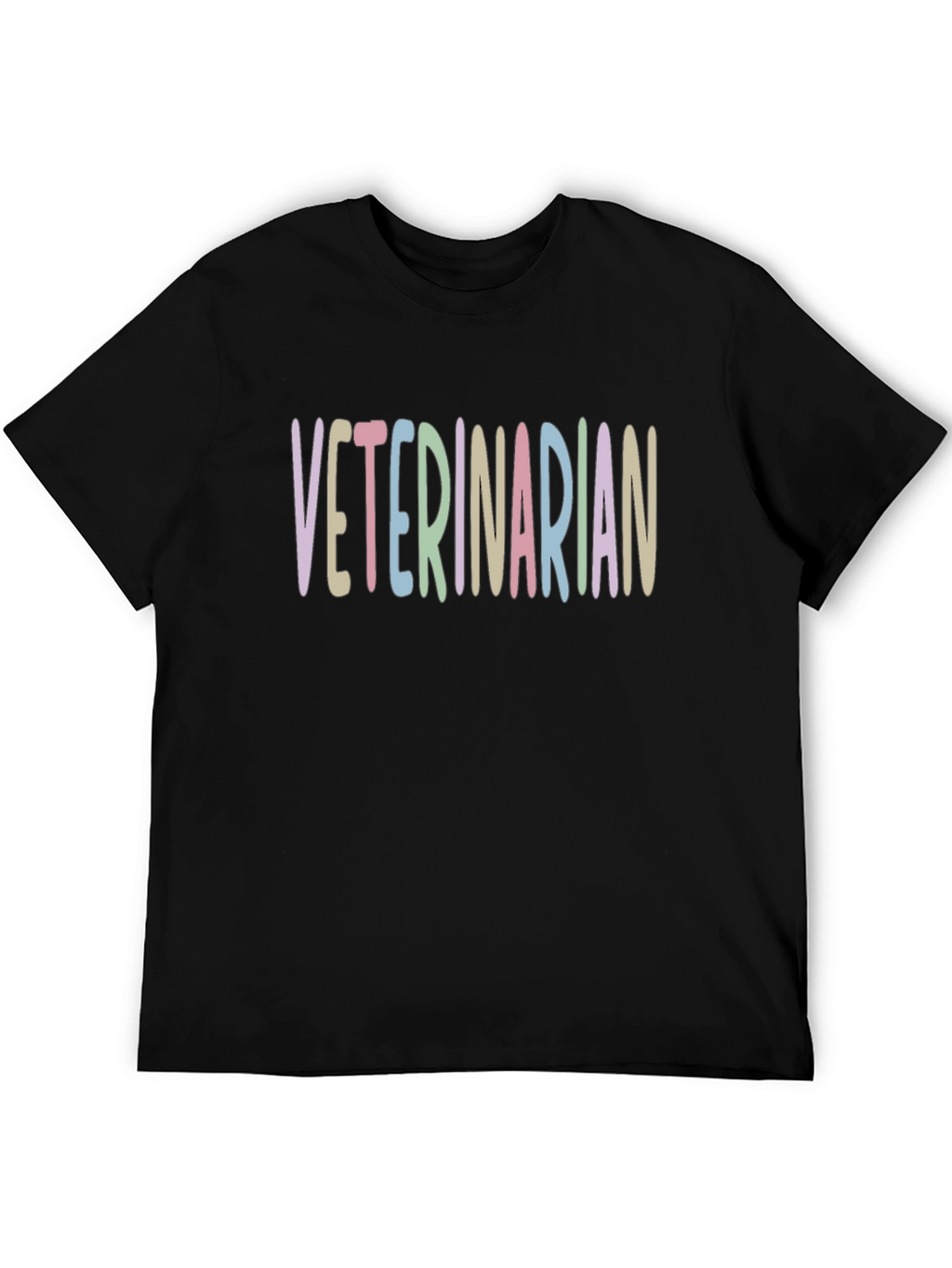 Veterinarian T-Shirt - Pastel Word Design