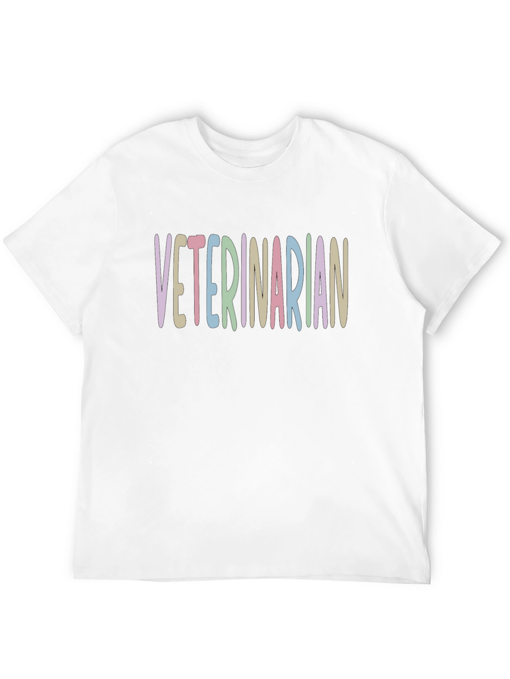 Veterinarian T-Shirt - Pastel Word Design
