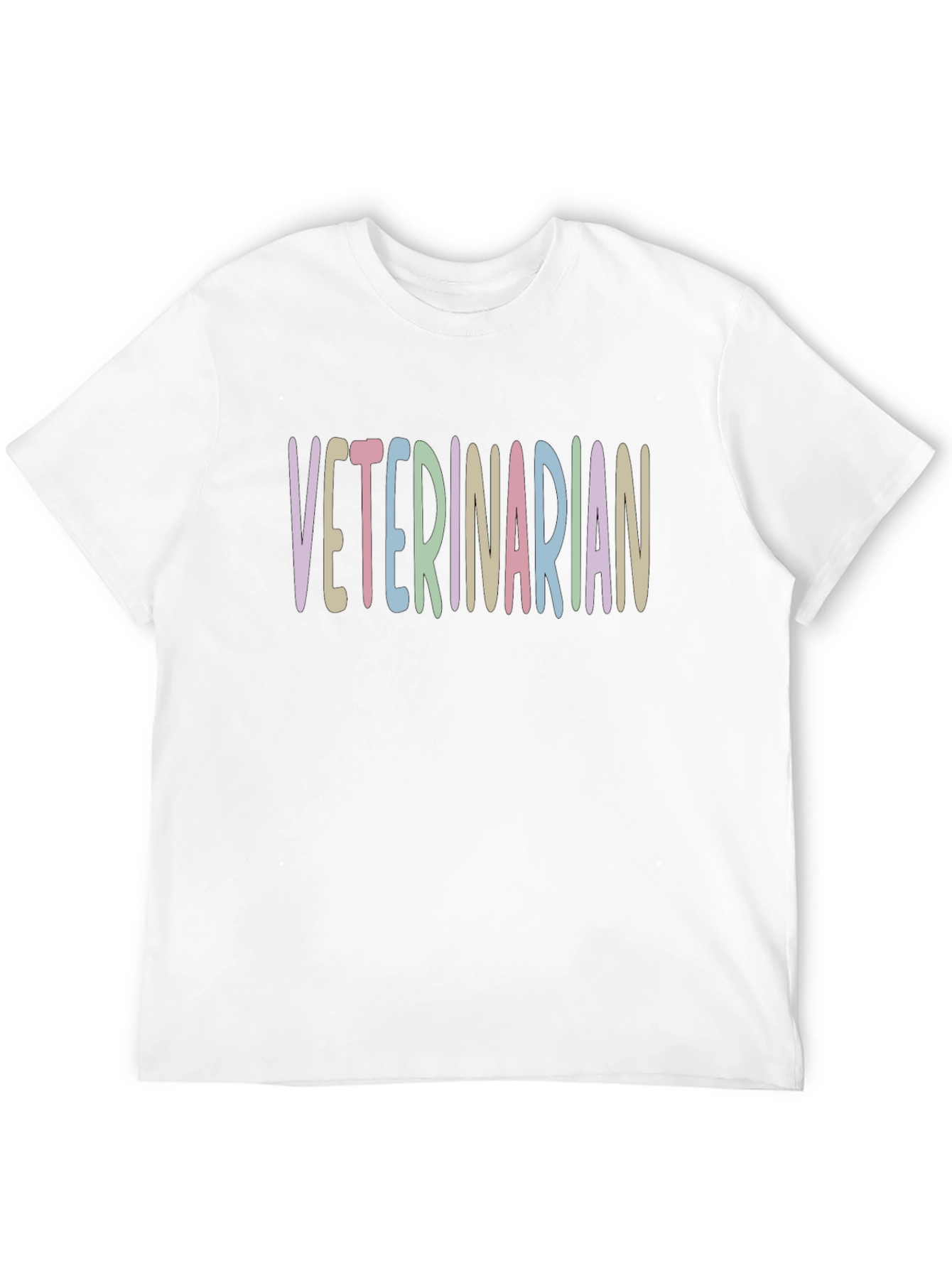 Veterinarian T-Shirt - Pastel Word Design