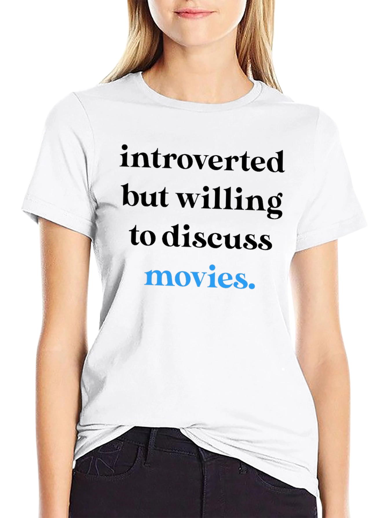 Introverted Movie Lover T-Shirt - Black