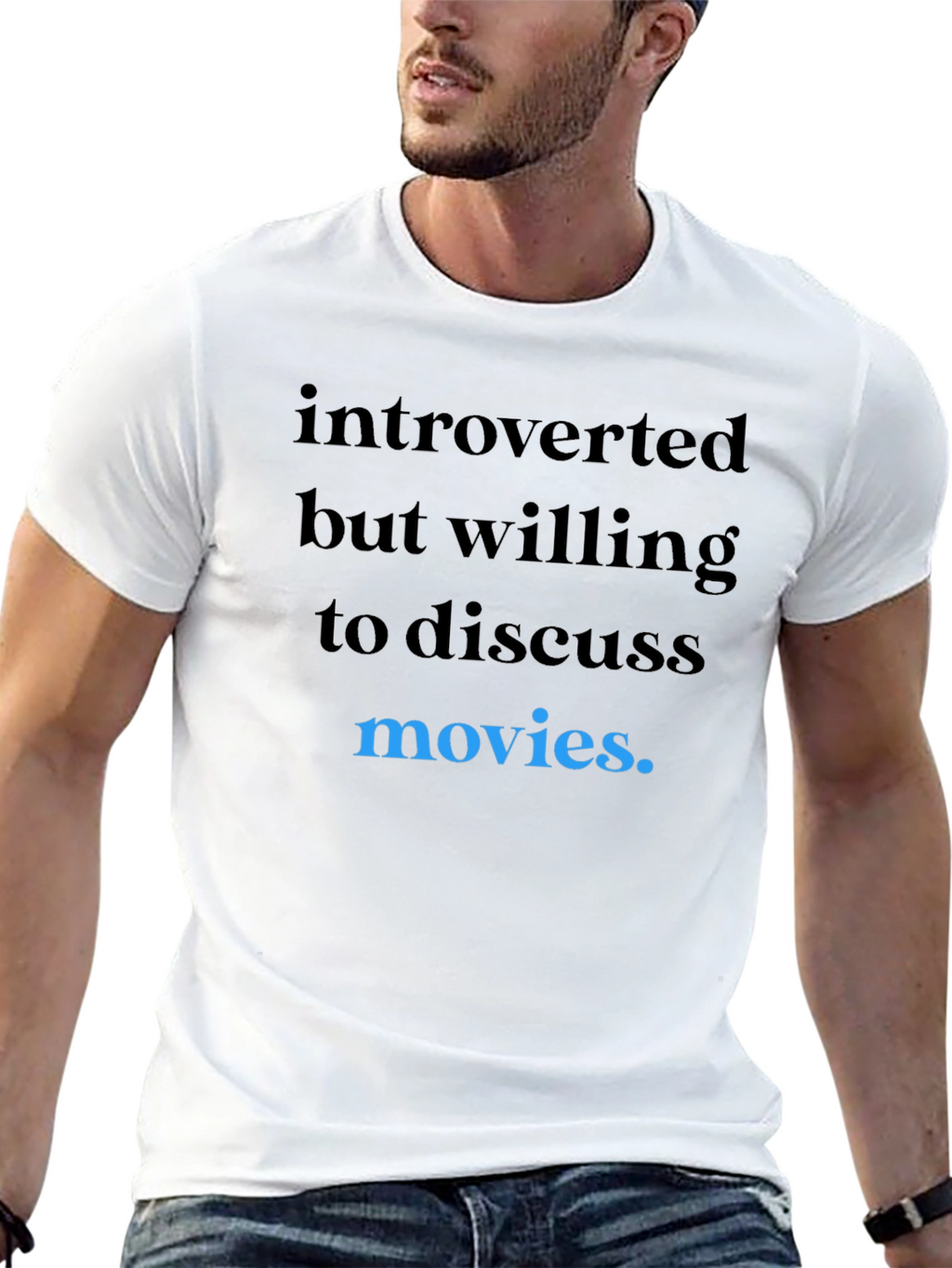 Introverted Movie Lover T-Shirt - Black