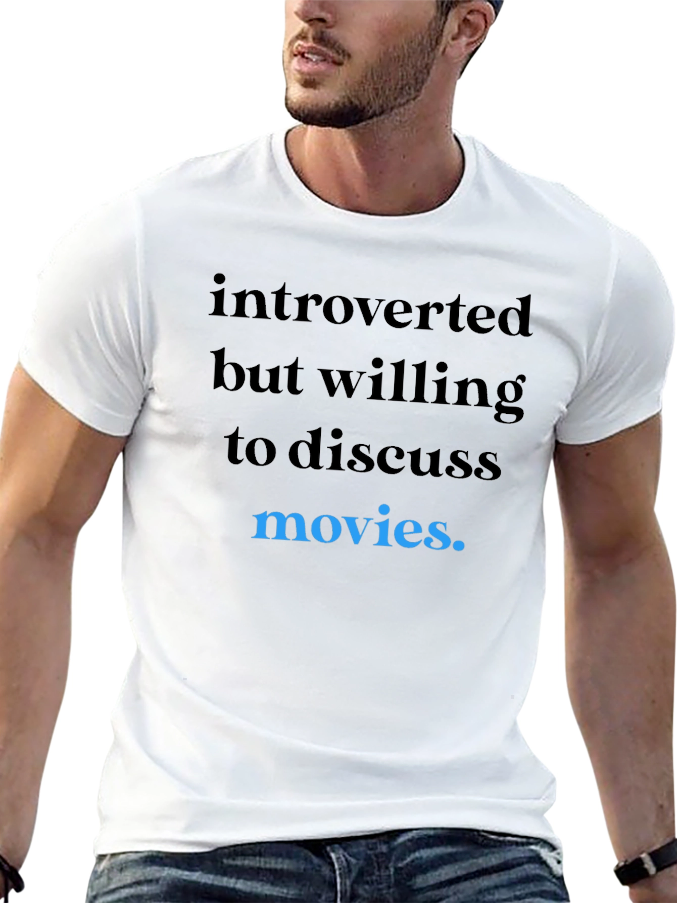 Introverted Movie Lover T-Shirt - Black
