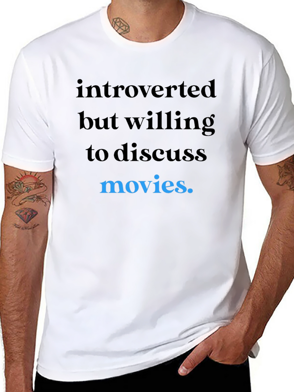 Introverted Movie Lover T-Shirt - Black