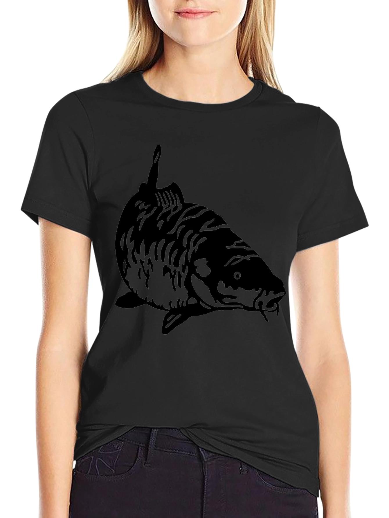 Black Carp Fish Graphic Tee - Angler Style
