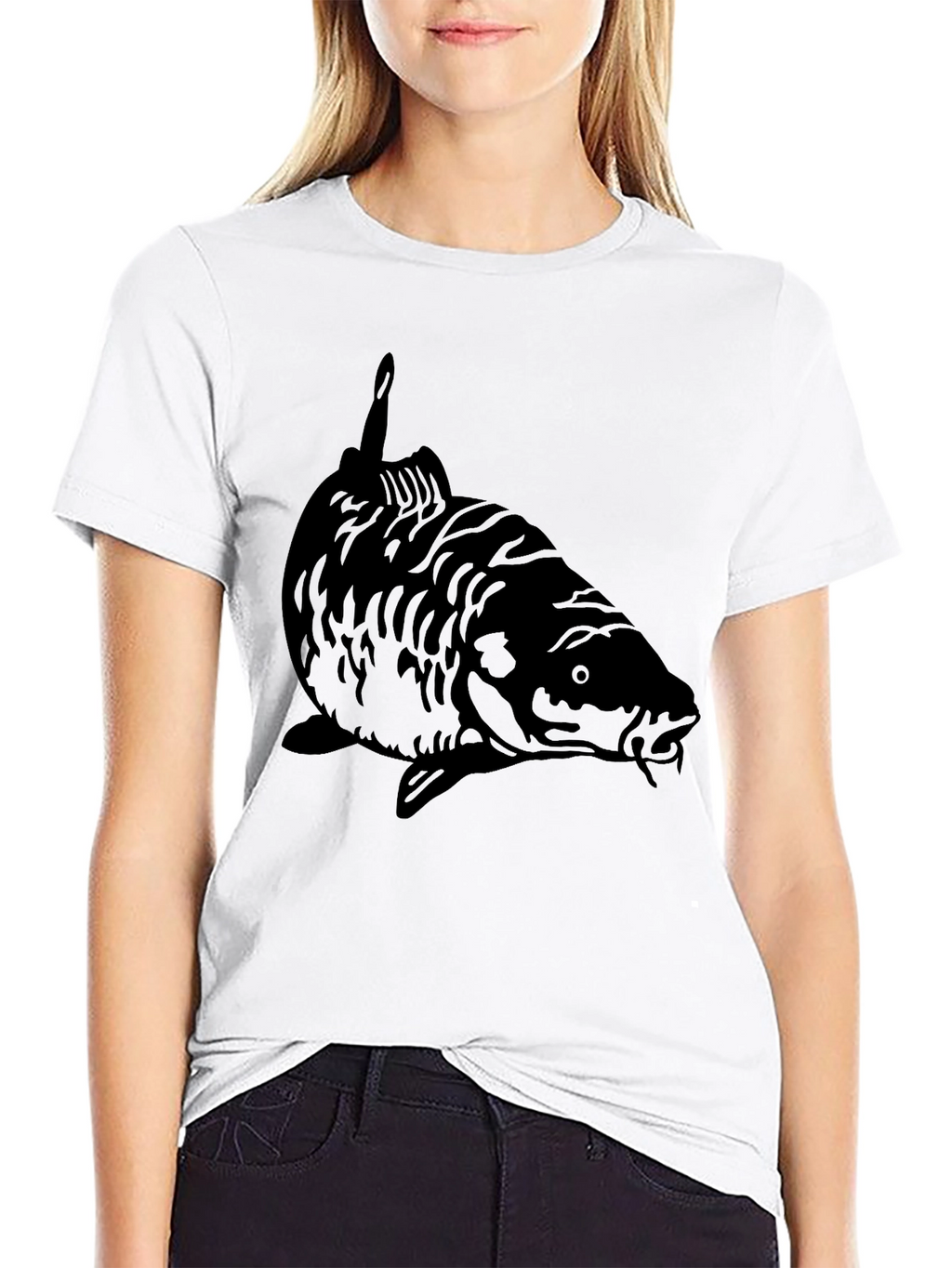 Black Carp Fish Graphic Tee - Angler Style