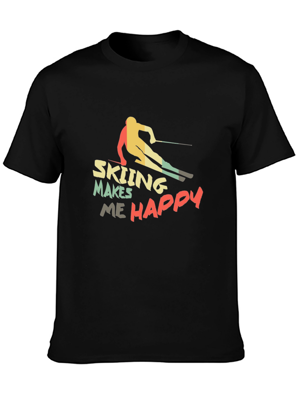 Skiing Makes Me Happy T-Shirt