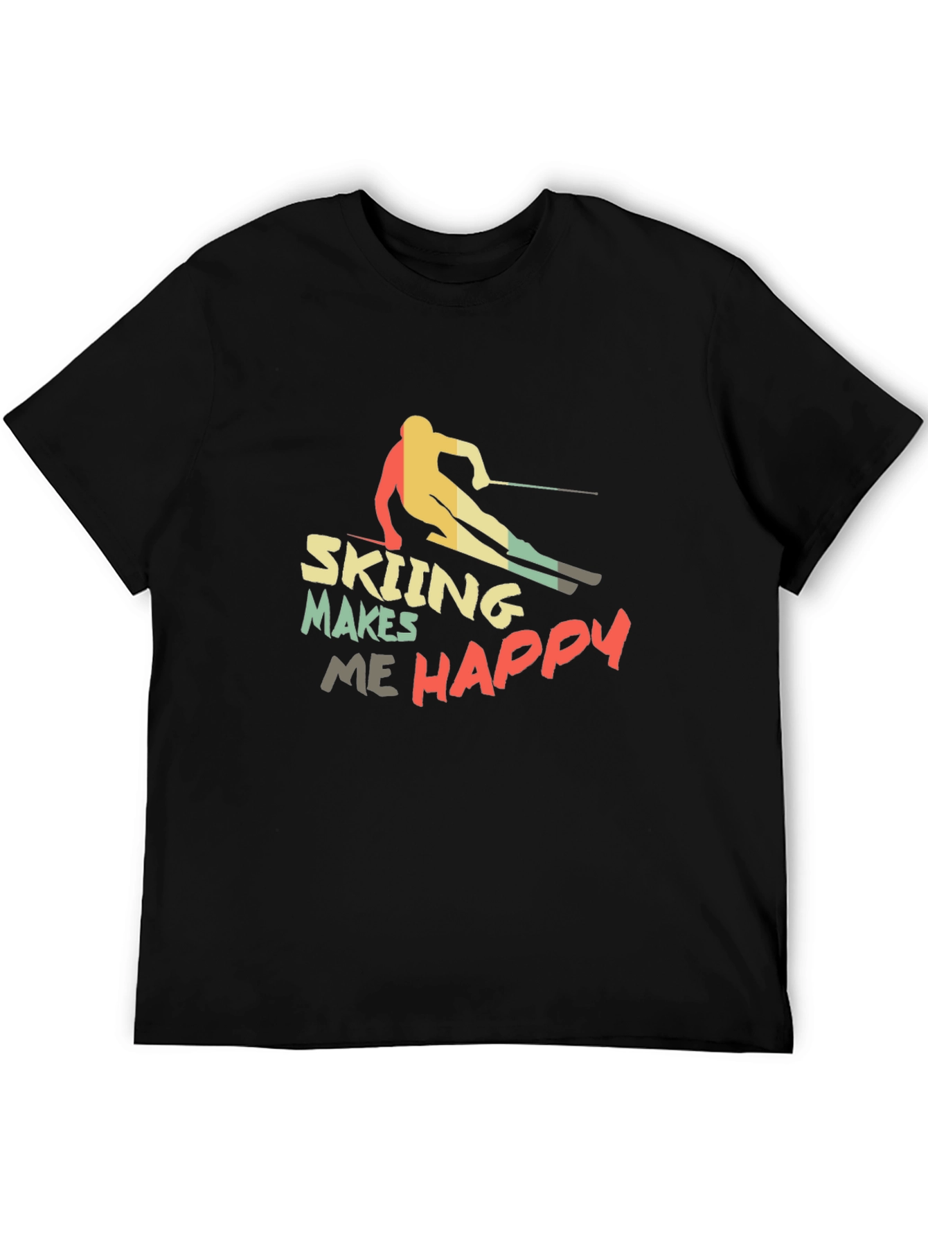 Skiing Makes Me Happy T-Shirt
