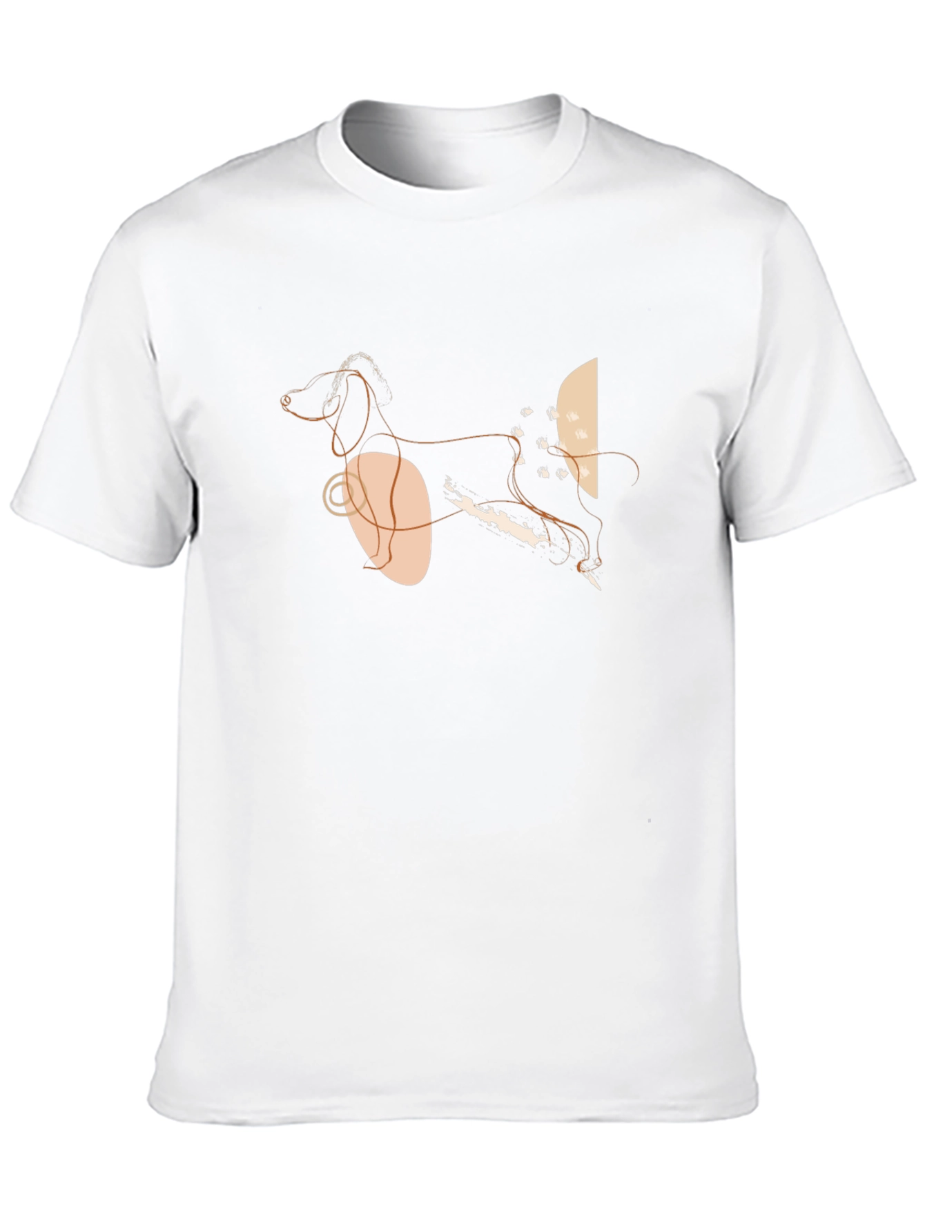 Abstract Dog Graphic T-Shirt - Stylish Modern