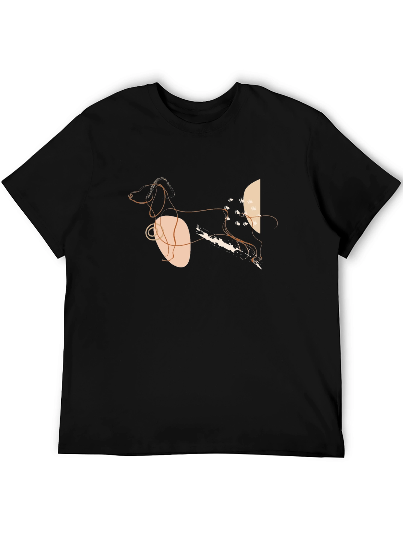 Abstract Dog Graphic T-Shirt - Stylish Modern