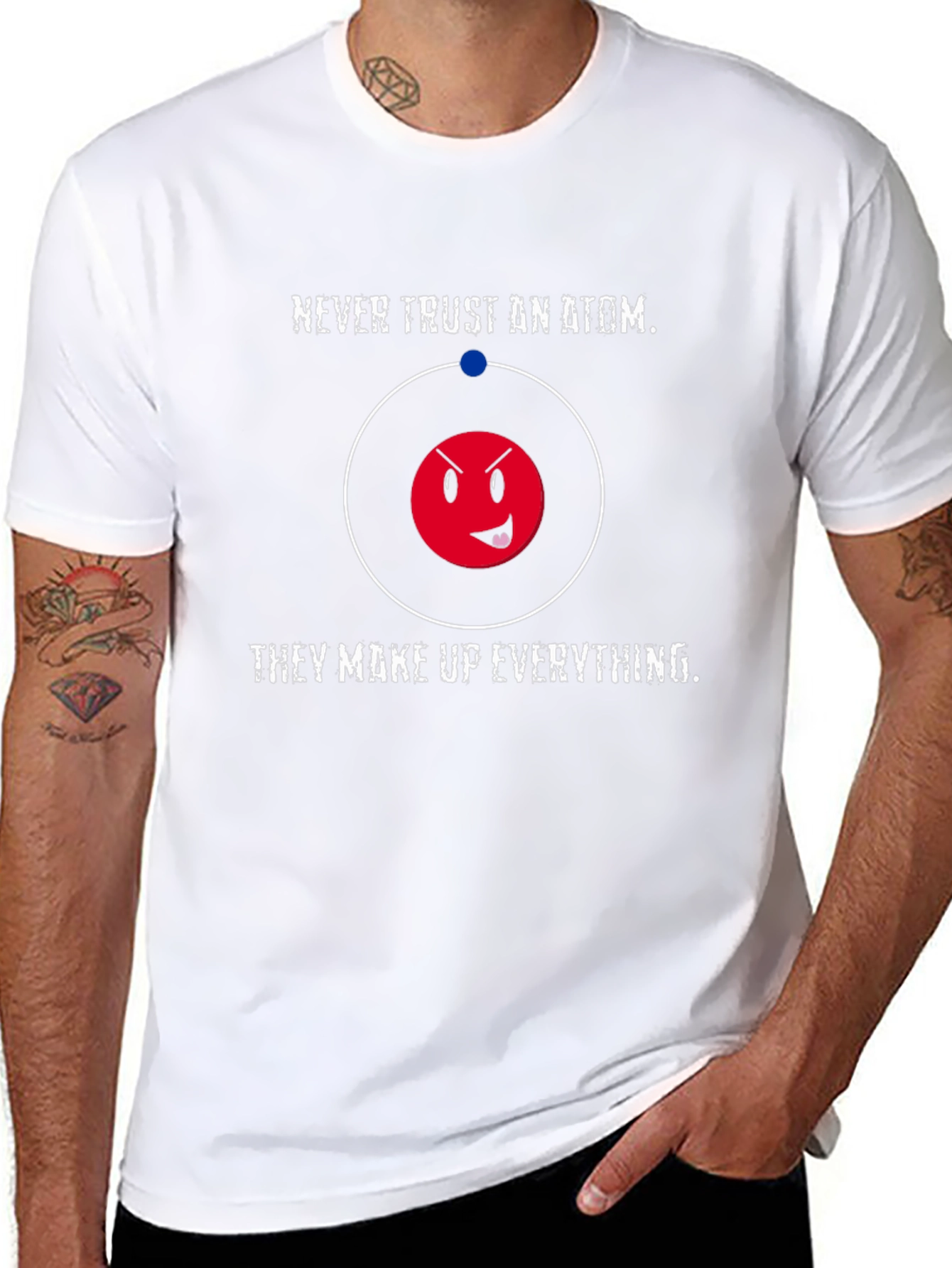 Funny Science Atom Humor Graphic T-Shirt