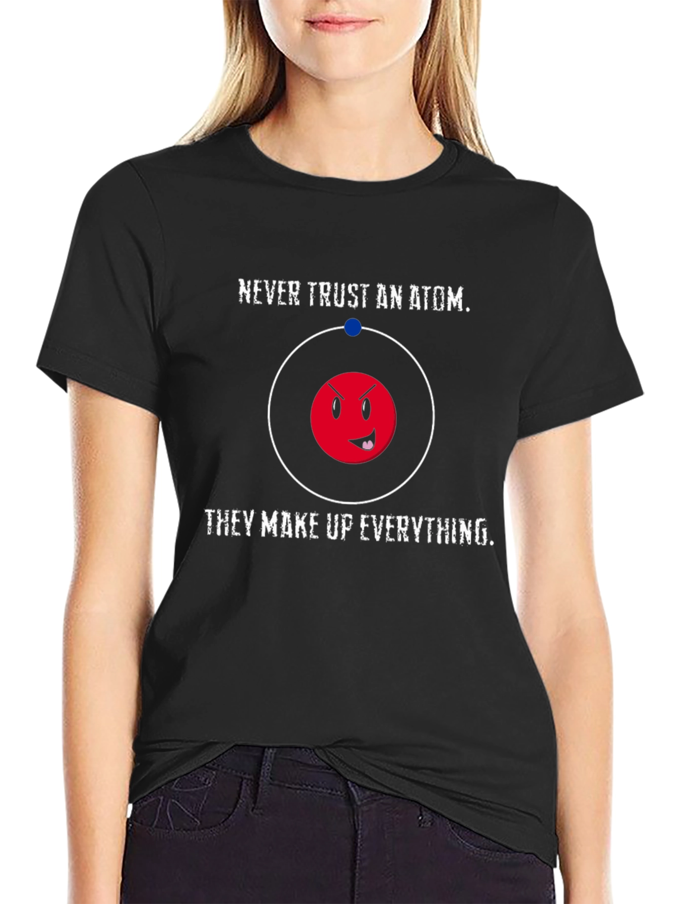 Funny Science Atom Humor Graphic T-Shirt