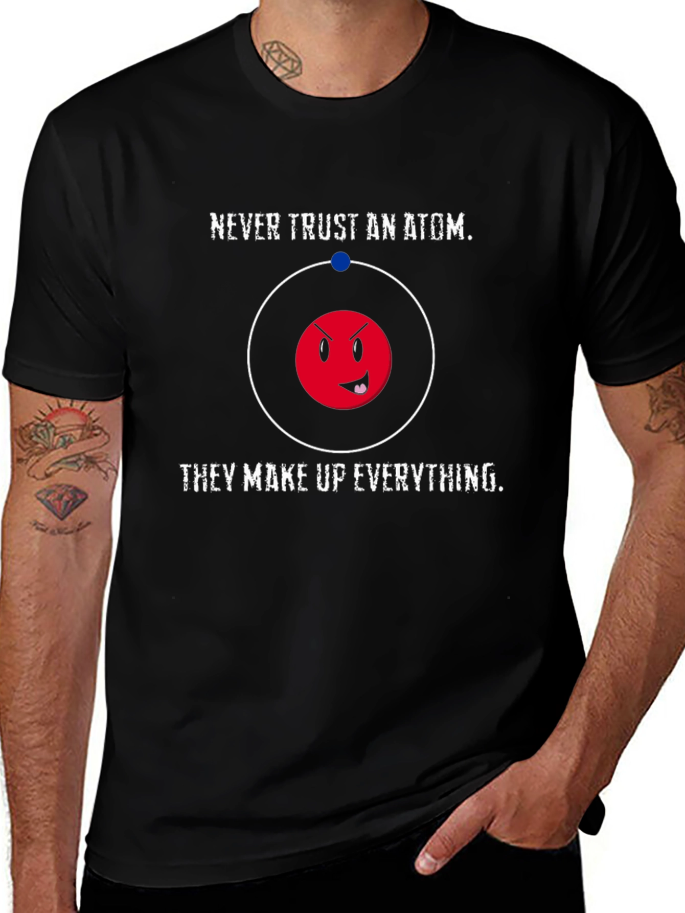 Funny Science Atom Humor Graphic T-Shirt