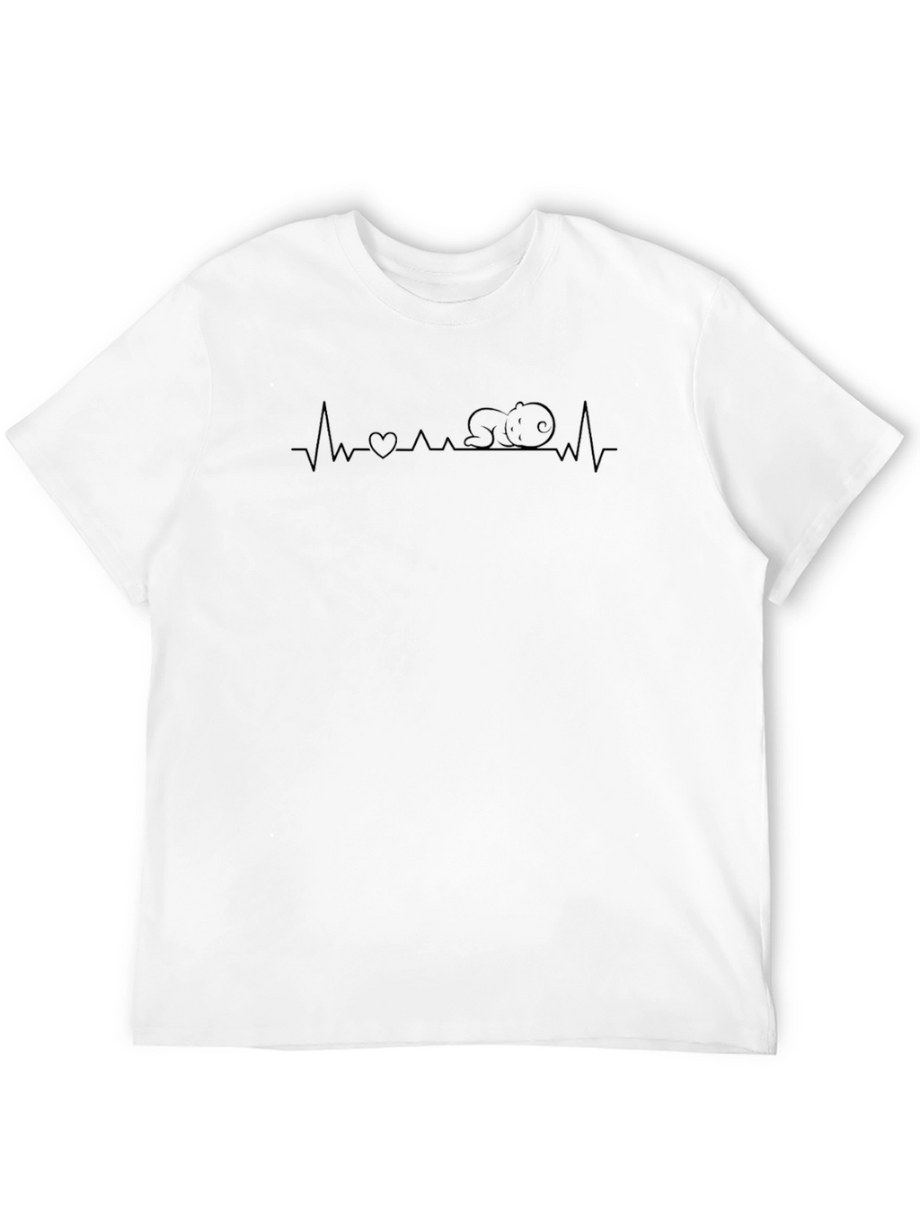 Heartbeat Baby T-Shirt - Black Graphic Tee