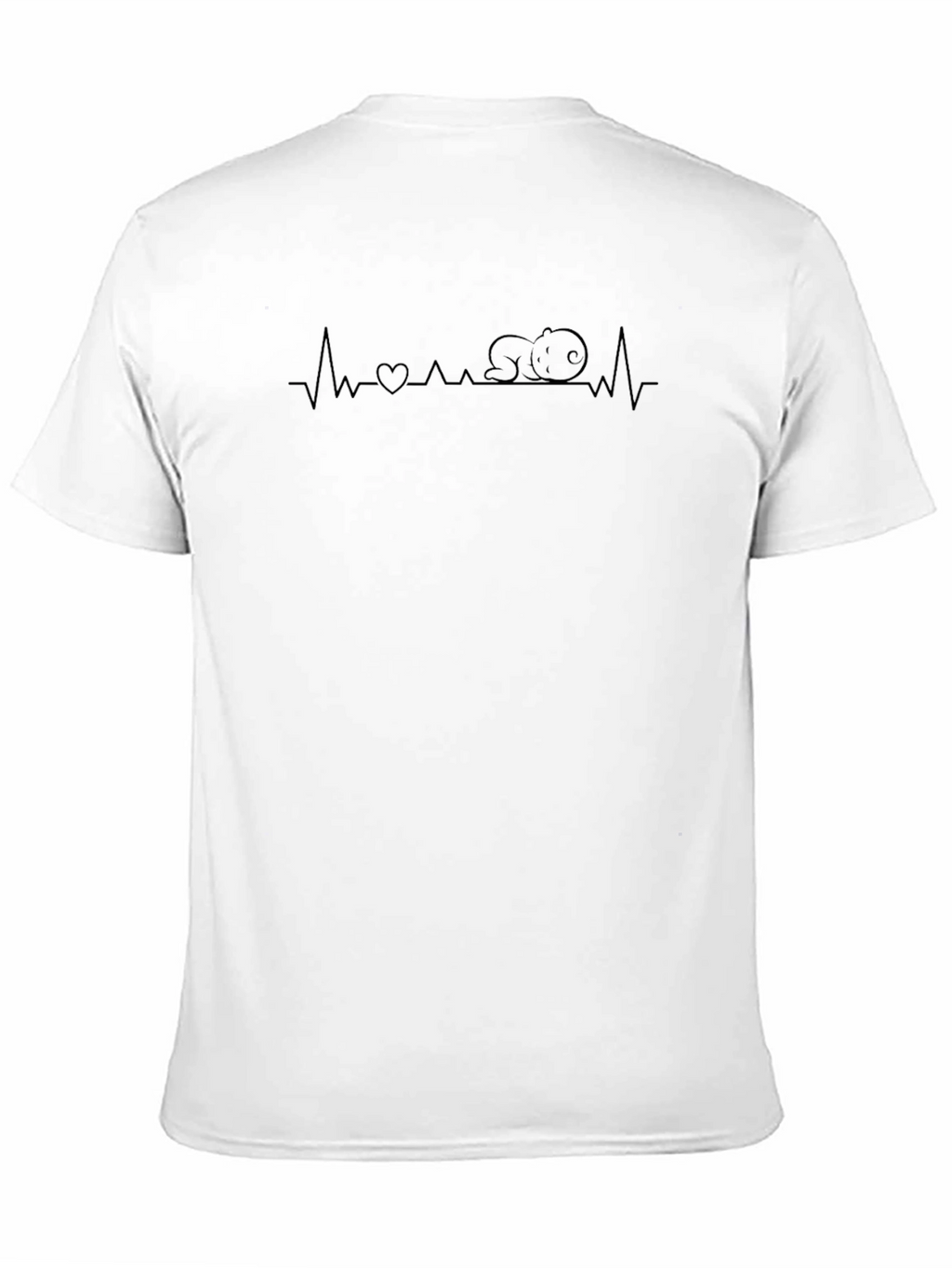 Heartbeat Baby T-Shirt - Black Graphic Tee