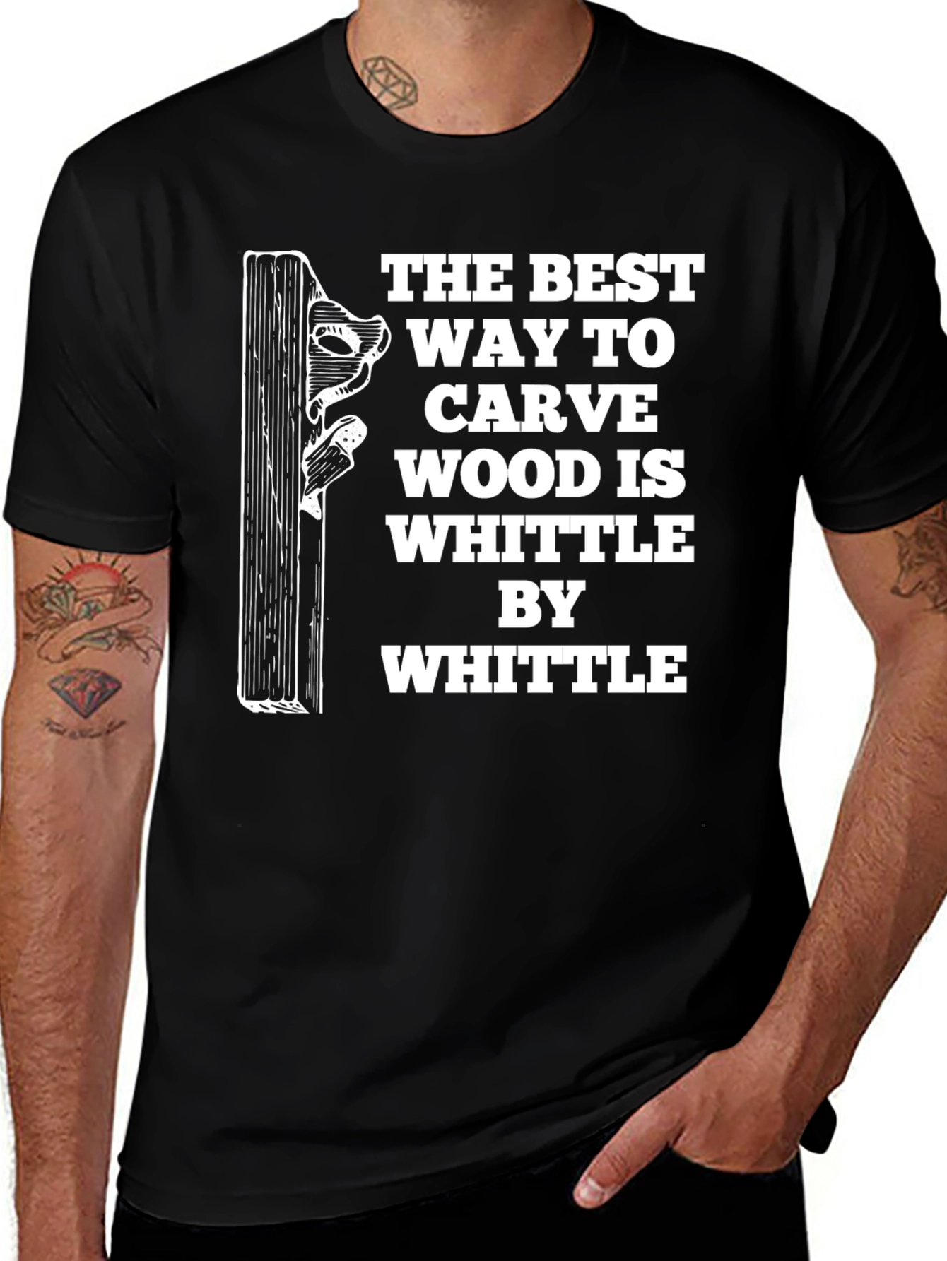 Whittle Wood Carving Humor Graphic Tee