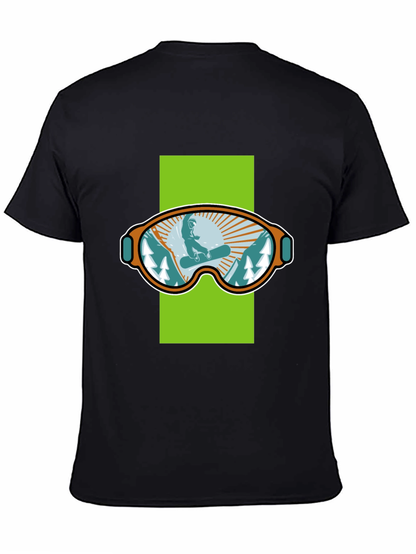 Snowboard Goggles Graphic Tee - Black