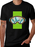 Snowboard Goggles Graphic Tee - Black