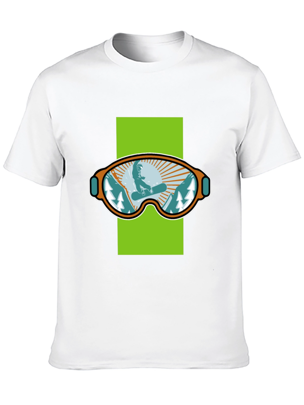 Snowboard Goggles Graphic Tee - Black
