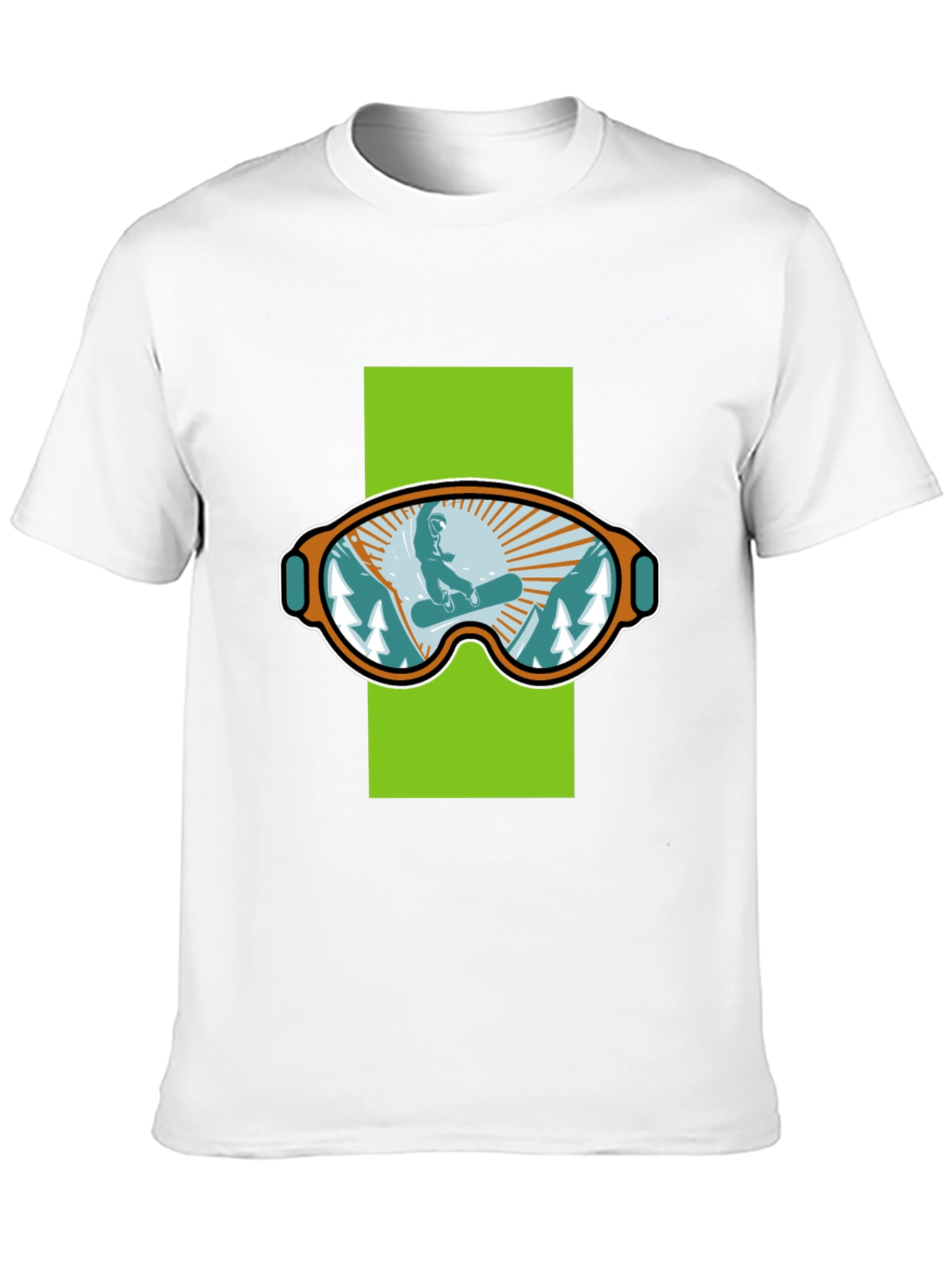 Snowboard Goggles Graphic Tee - Black